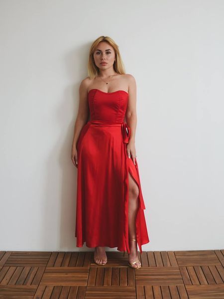 Спідниця шовкова на запах one size (Бежевий) 100003 фото