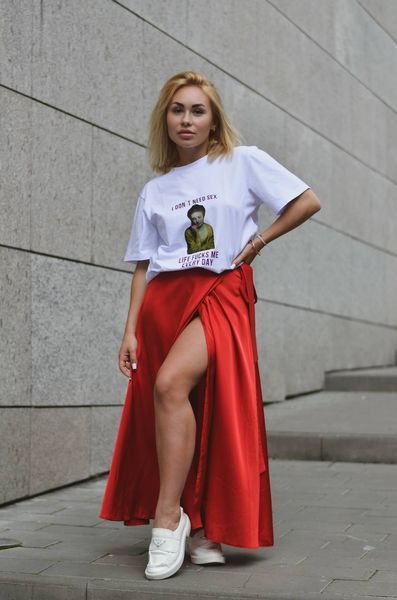 Футболка I don't need sex біла (L) 5270 фото